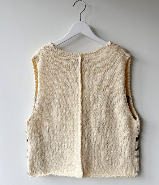 nowos/KNIT VEST(IVORY)