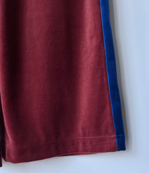 PHEENY/COTTON VELOUR SIDE STRIPDE PANTS(TERRACOTTA)