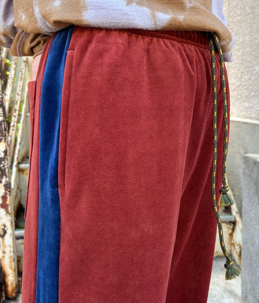 PHEENY/COTTON VELOUR SIDE STRIPDE PANTS(TERRACOTTA)