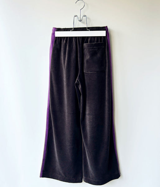 PHEENY/COTTON VELOUR SIDE STRIPDE PANTS(BROWN)