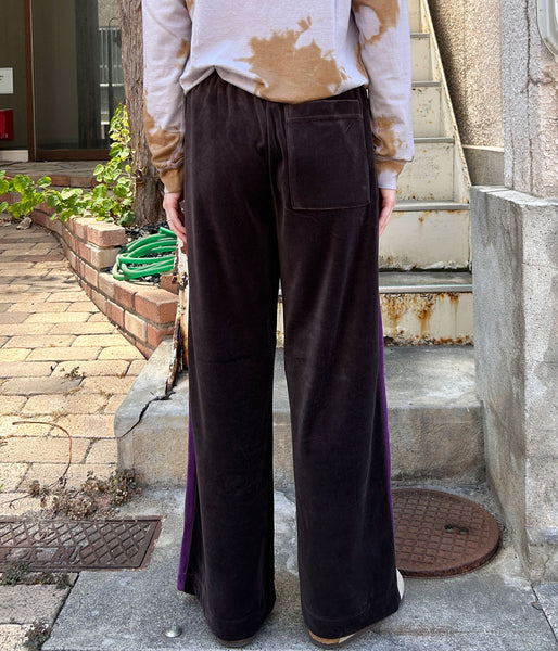 PHEENY/COTTON VELOUR SIDE STRIPDE PANTS(BROWN)