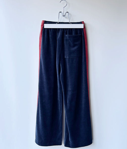 PHEENY/COTTON VELOUR SIDE STRIPDE PANTS(NAVY)