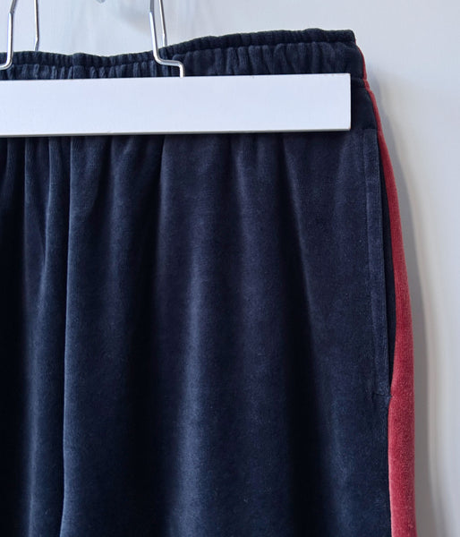 PHEENY/COTTON VELOUR SIDE STRIPDE PANTS(NAVY)