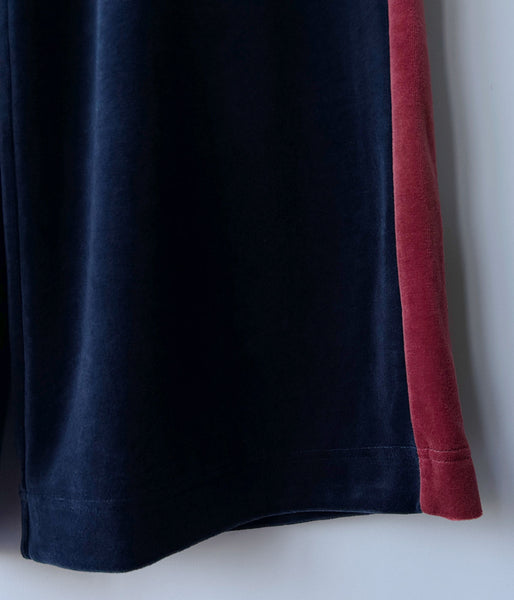 PHEENY/COTTON VELOUR SIDE STRIPDE PANTS(NAVY)