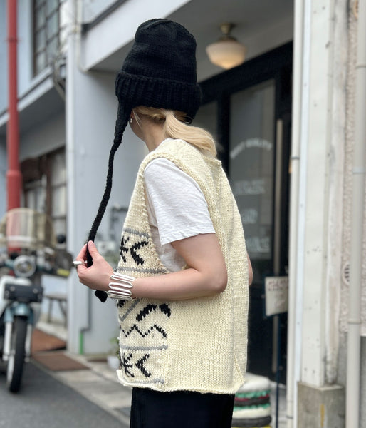 nowos/KNIT HAT(BLACK)