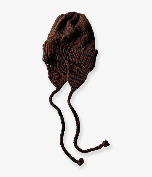 nowos/KNIT HAT(BROWN)