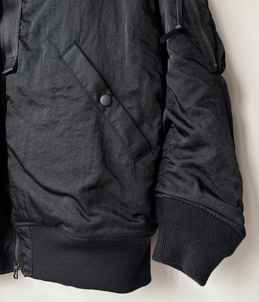 PHEENY/NYLON VAZZERO DUAL FACE FLIGHT JACKET(BLACK)