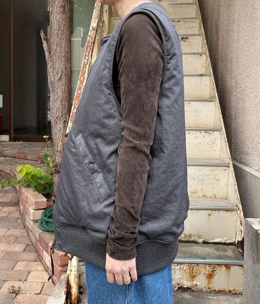 PHEENY/NYLON VAZZERO DUAL FACE FLIGHT VEST(GRAY)