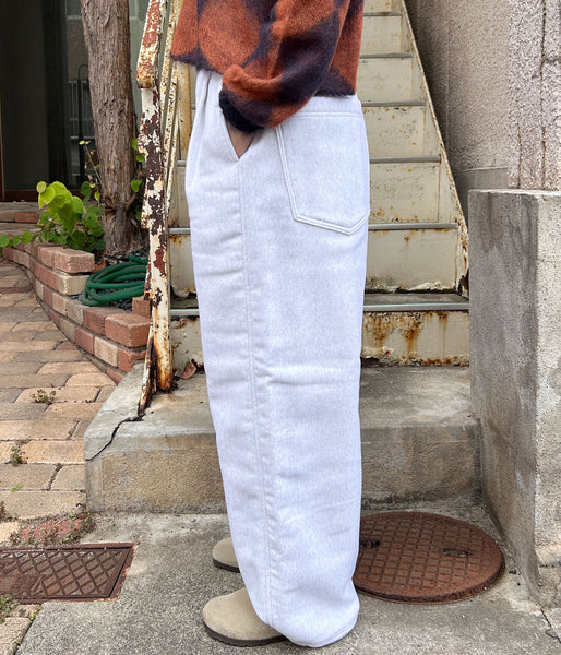 PHEENY/ATHLETIC FLEECE TUCKED WIDE PANTS(GRAY)