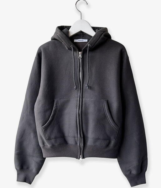 PHEENY/ATHLETIC FLEECE ZIP-UP HOODIE(CHARCOAL)