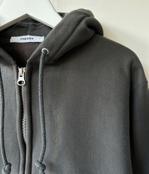 PHEENY/ATHLETIC FLEECE ZIP-UP HOODIE(CHARCOAL)