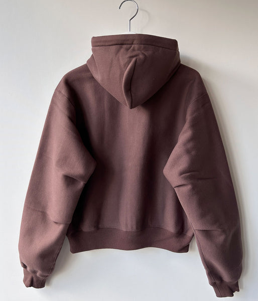 PHEENY/ATHLETIC FLEECE ZIP-UP HOODIE(BROWN)