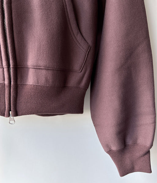 PHEENY/ATHLETIC FLEECE ZIP-UP HOODIE(BROWN)