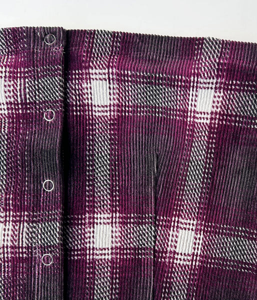 PHEENY/OMBRE CHECK STRETCH CORDUROY BUSTIER(PURPLE)