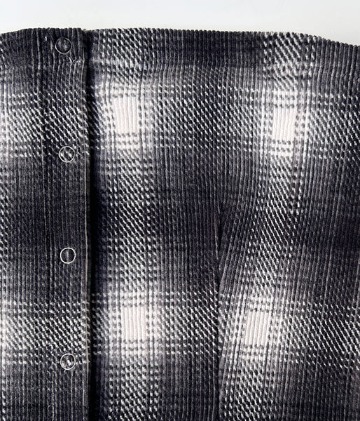 PHEENY/OMBRE CHECK STRETCH CORDUROY BUSTIER(BLACK)