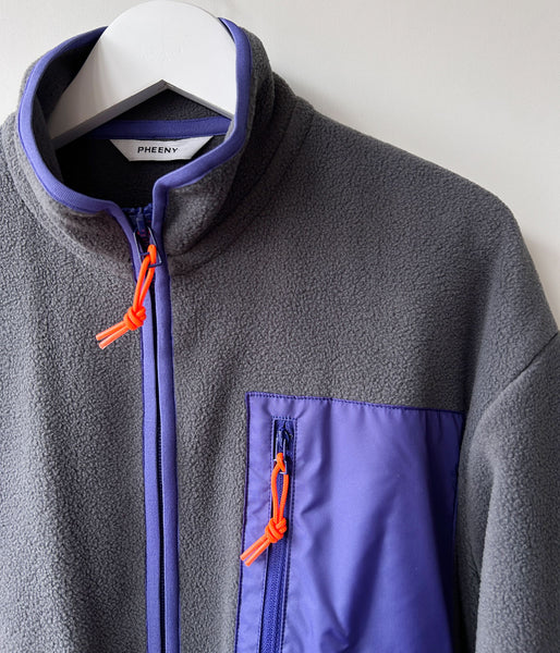 PHEENY/ECO FLEECE ZIP-UP BLOUSON(GRAY)
