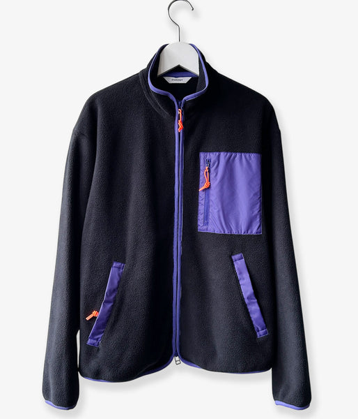 PHEENY/ECO FLEECE ZIP-UP BLOUSON(BLACK)