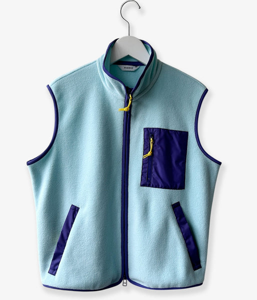 PHEENY/ECO FLEECE ZIP-UP VEST(MINT)