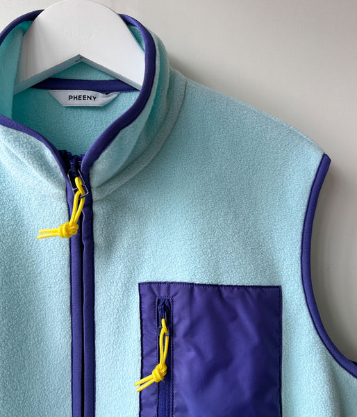 PHEENY/ECO FLEECE ZIP-UP VEST(MINT)