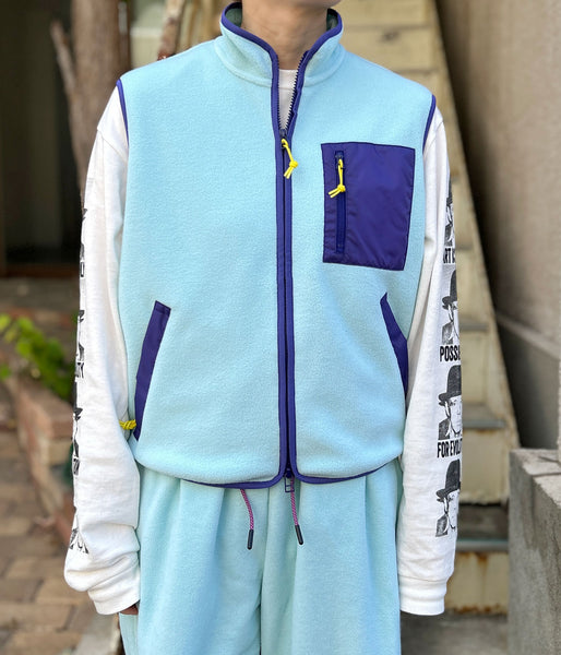 PHEENY/ECO FLEECE ZIP-UP VEST(MINT)