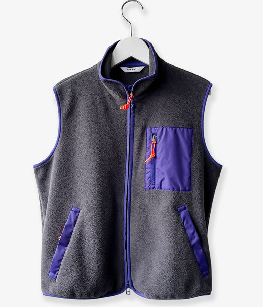 PHEENY/ECO FLEECE ZIP-UP VEST(GRAY)