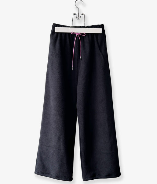 PHEENY/ECO FLEECE WIDE PANTS(BLACK)