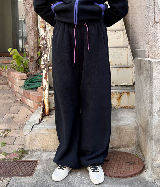 PHEENY/ECO FLEECE WIDE PANTS(BLACK)