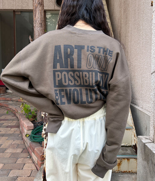 museum neu/Joseph Beuys Warhol Sweat Pollover(BROWN)