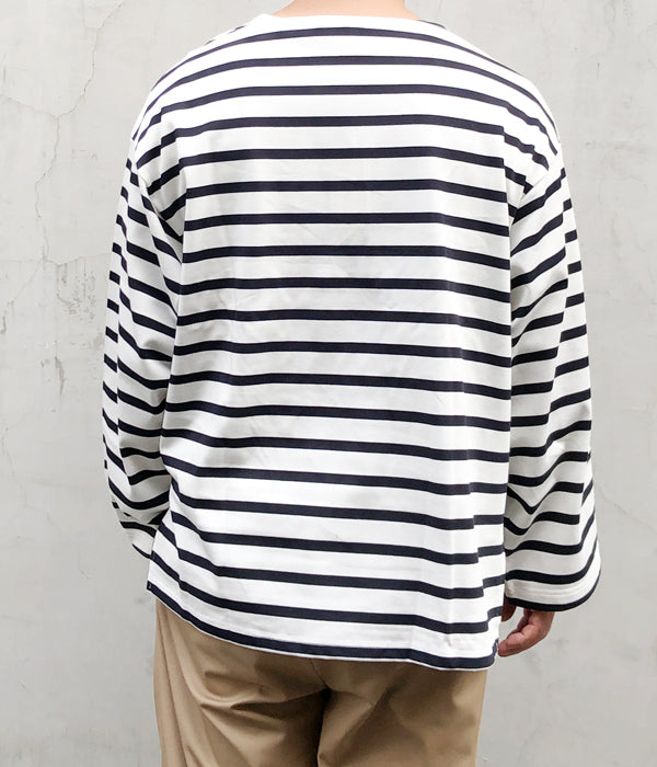 INTERIM/HYPER BIG SUVIN GIZA BASQUE SHIRT (WHITE/NAVY)