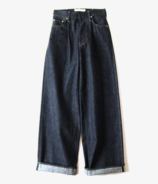 WRYHT/KNOTTED BUCK WIDE JEANS(INDIGO RAW)