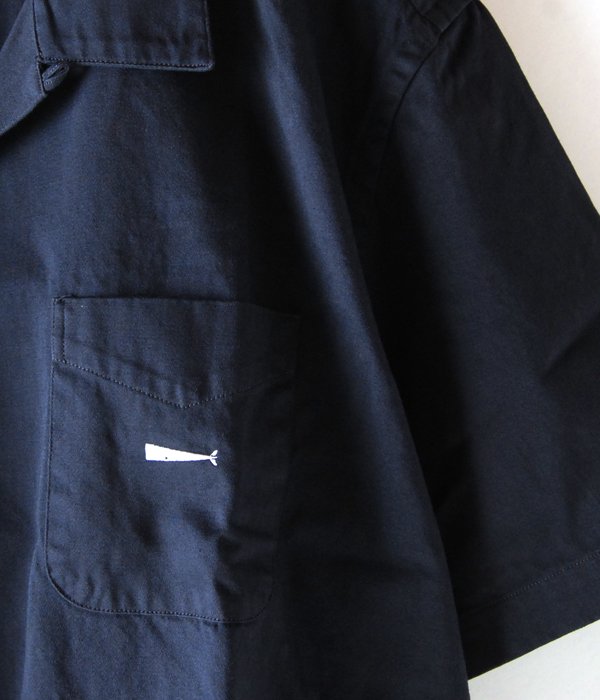 DESCENDANT/PIER 01 / SATIN SS SHIRT(BLACK)