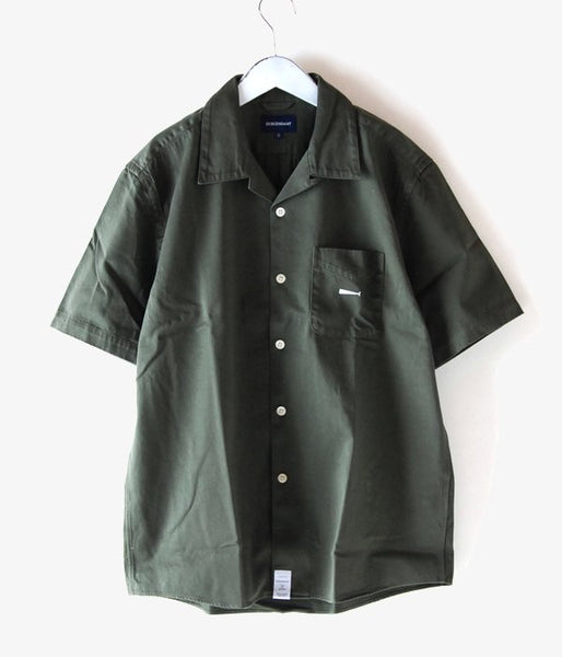 DESCENDANT/PIER 01 / SATIN SS SHIRT(OLIVE DRAB)