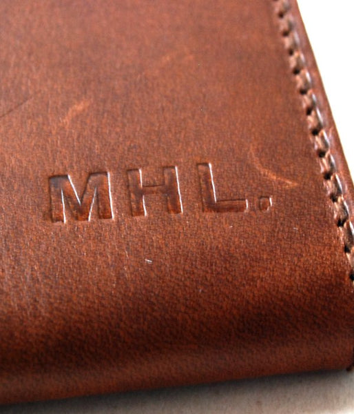 MHL./TOUGH LEATHER CARD CASE(BROWN)