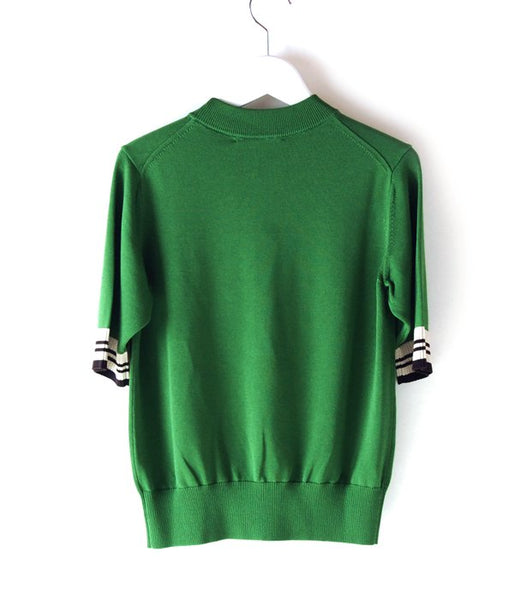 PHEENY/12G SCHOOL S/S KNIT(GREEN)