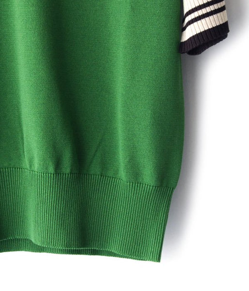 PHEENY/12G SCHOOL S/S KNIT(GREEN)