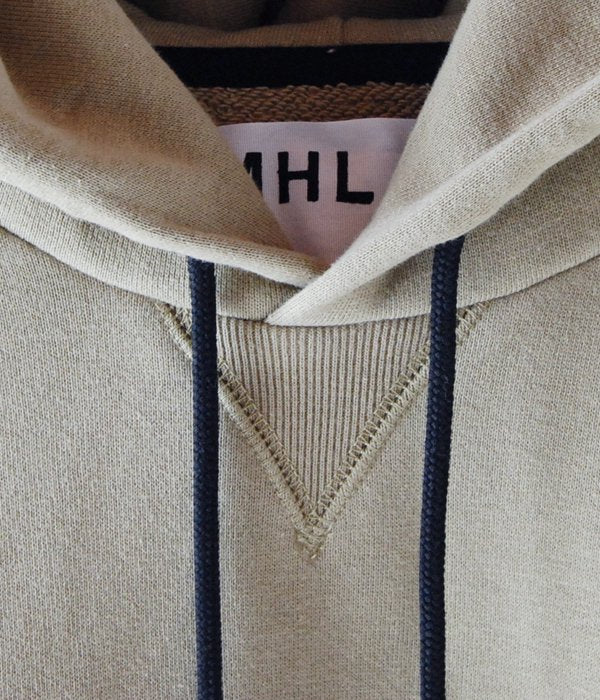 MHL./LIGHT LOOPBACK COTTON LOOPWHEELER HOODIE (GREEN)