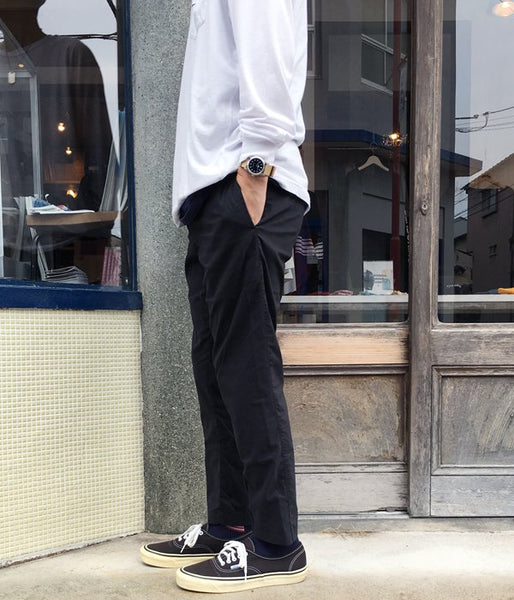 DESCENDANT/SHORE SKINNY WEATHER PANTS (BLACK)