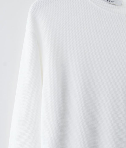 PHEENY/20/-HONEYCOMB BACK OPEN L/S(WHITE)