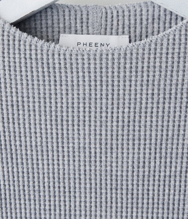 PHEENY/BIG WAFFLE HIGH NECK L/S(GRAY)