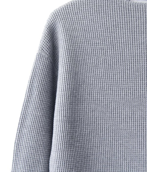 PHEENY/BIG WAFFLE HIGH NECK L/S(GRAY)