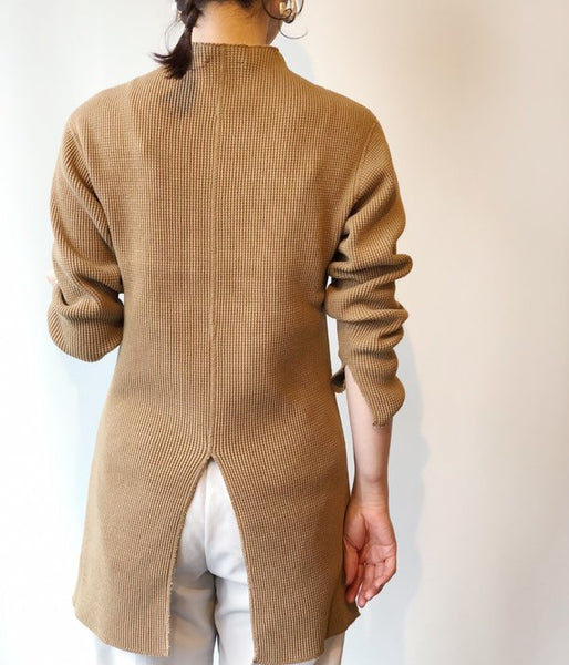 PHEENY/BIG WAFFLE HIGH NECK L/S(CAMEL)