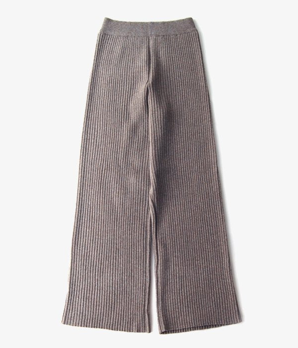 PHEENY/12G 4×3 RIB KNIT PANTS(MOCHA)