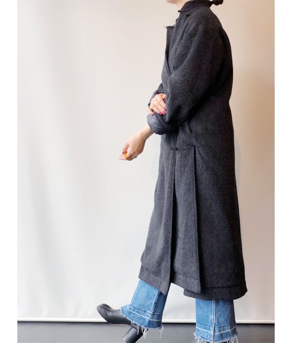 WRYHT/ASYMMETRY FRONT REVERSIBLE COAT (GRAPHITE)