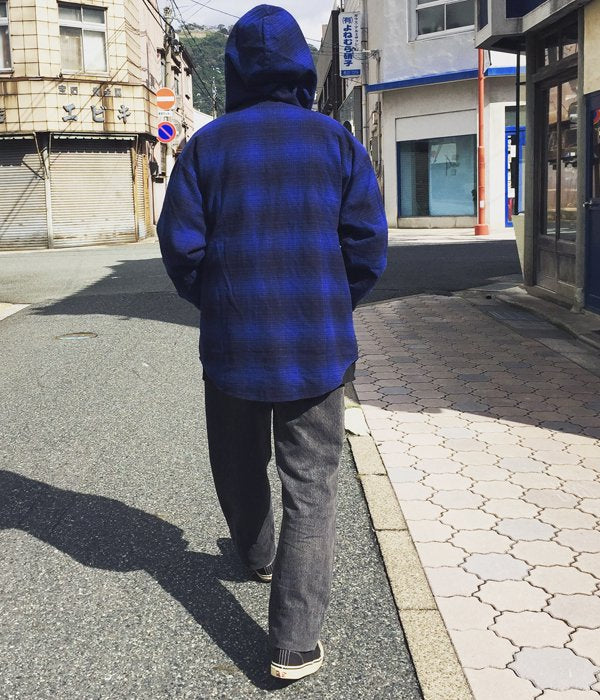 DESCENDANT/MULE HOODED LS SHIRT (BLUE)