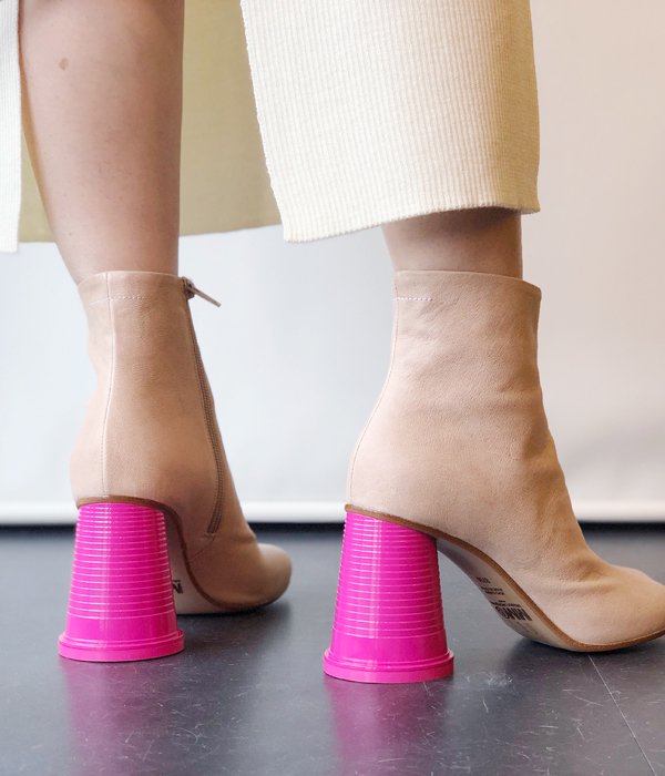 【着後レビューで 送料無料】 MM6 MAISON HEELS(SAND/PINK) CUP WITH BOOTS MARGIELA/ANKLE 靴