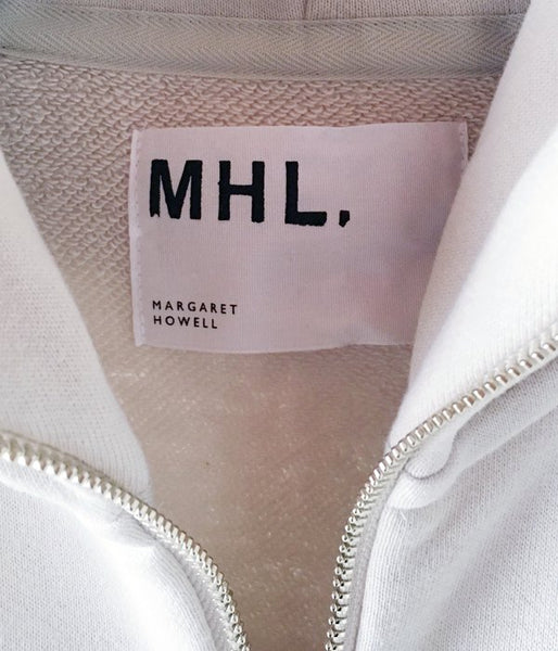 MHL./19SS LIGHT LOOPBACK COTTON HOODIE MENS (WHITE)