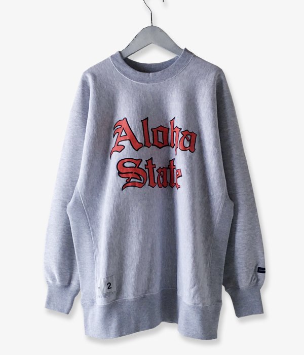 DESCENDANT/ALOHA STATE CREW NECK SWEATSHIRT (GRAY)