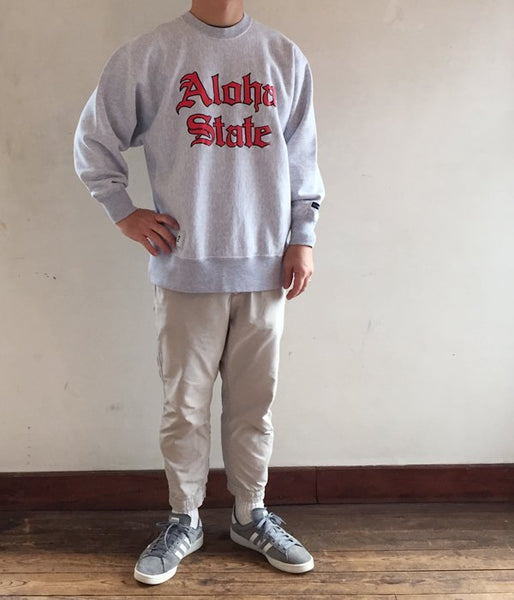 DESCENDANT/ALOHA STATE CREW NECK SWEATSHIRT (GRAY)