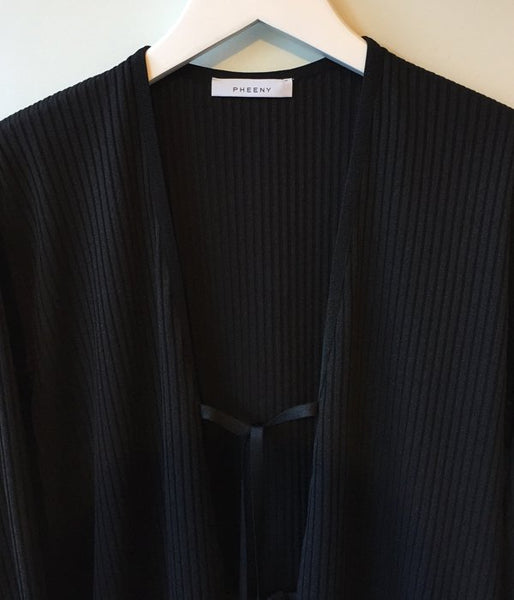 PHEENY/Pe/c WIDE RIB ROBE (BLACK)