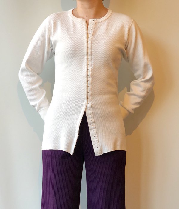 トップス PHEENY/16/- HONEYCOMB HOOK TAPE L/S PHEENY/16/- HONEYCOMB HOOK TAPE L/S (WHITE)